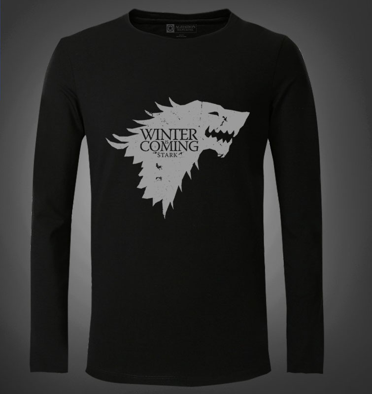 Game of Thrones Winter Is Coming stark Tshirt Mens Black Tee | Wishining