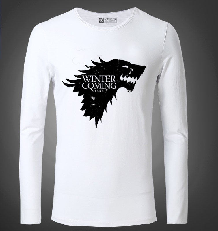 Game of Thrones Winter Is Coming stark Tshirt Mens Black Tee | Wishining