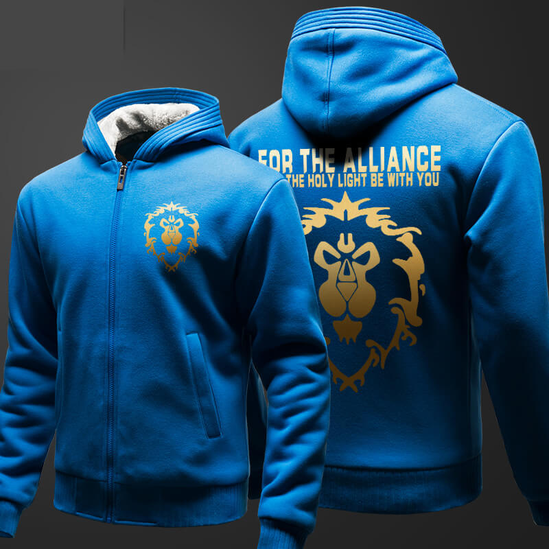 WOW For The Alliance Hoodies World Of Warcraft Fleece Sweatshirts For ...