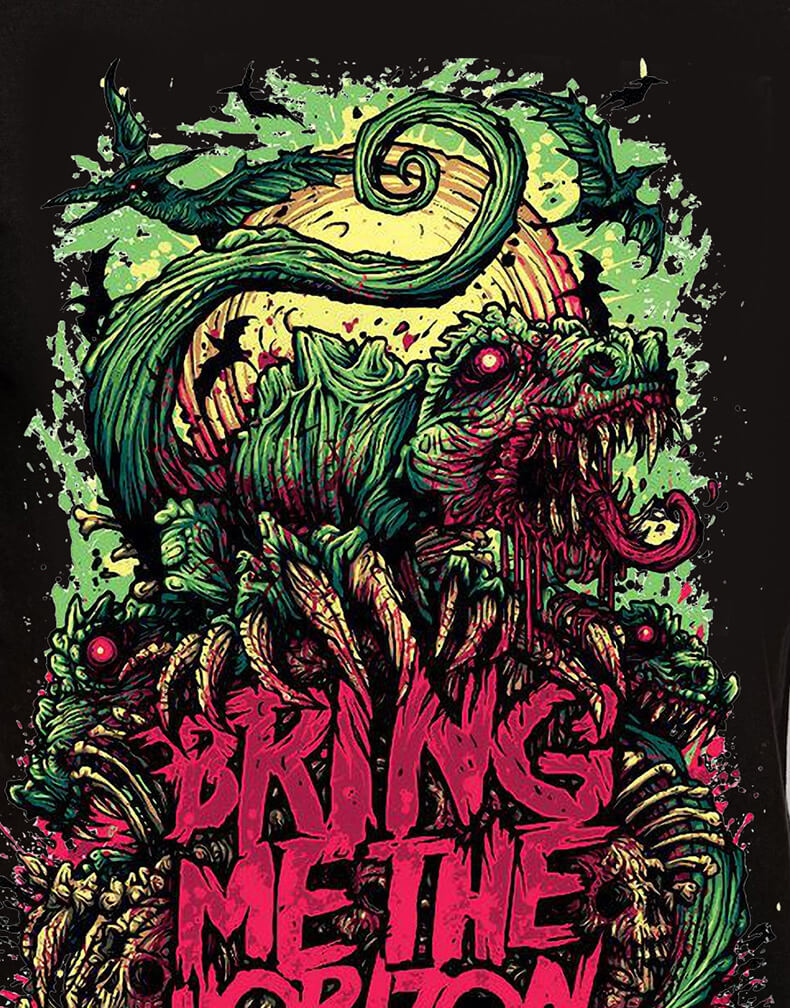 Bring Me The Horizon BMTH Band Devil Dinosaur T-shirts | Wishining