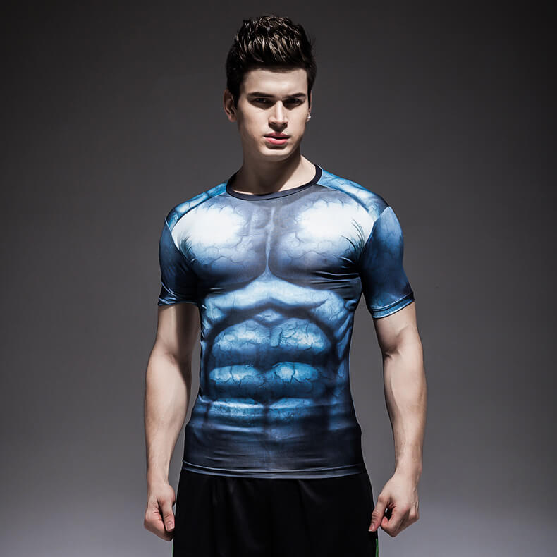 Superhero Rhino Person Compression Shirts For Men | Wishining