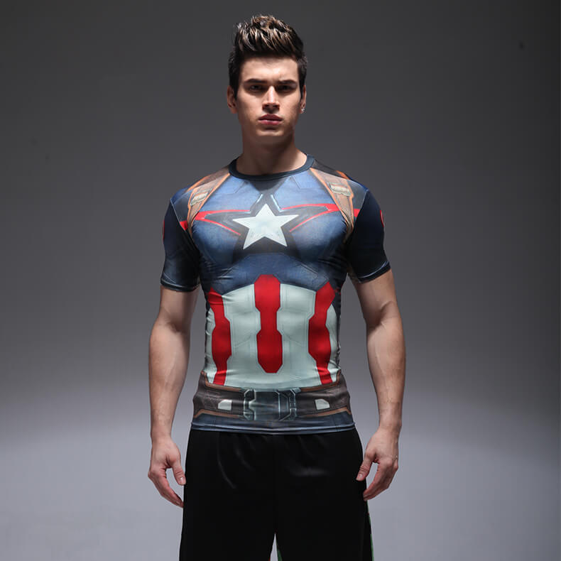 captain america bike shirt