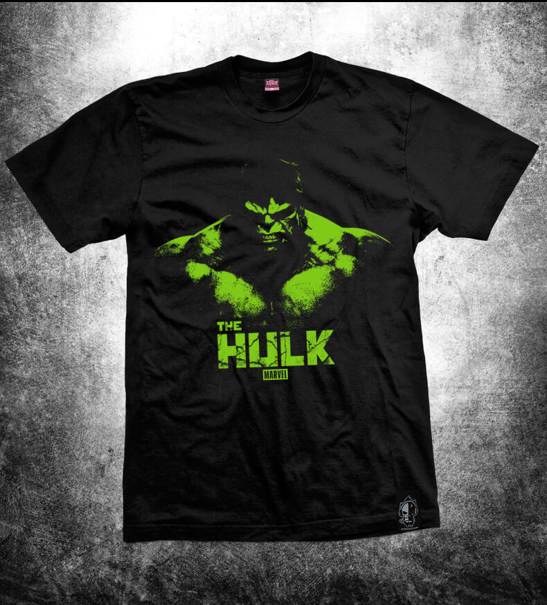 Marvel Superhero Hulk Tshirt Mens Black Tee Wishining 