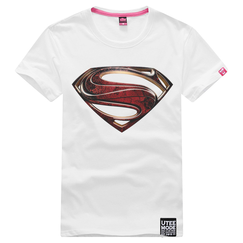 SUPERMAN Black T-Shirt Hero Tee Top Super Man Gift Marvel Tshirt .. 