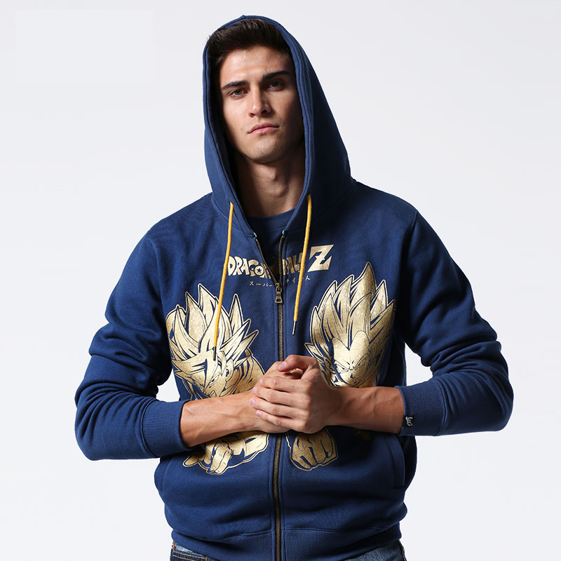 Bronzing Printing Dragon Ball Hoodies Mens Boys Vegeta VS Kakaluote ...