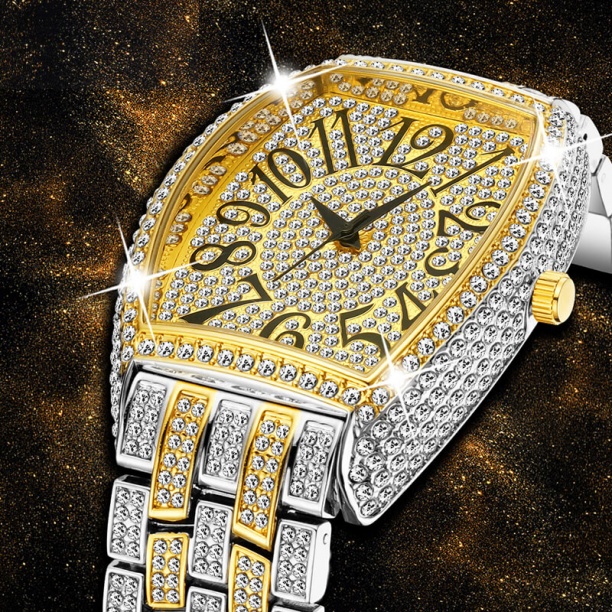 Arabic Numerals Mens Watches Luxury Silver Watch