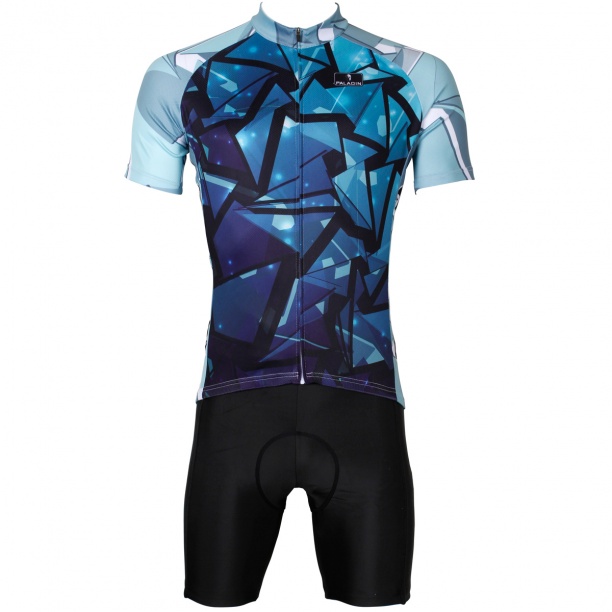 Cool Blue Glass design bike jerseys summer cycling suits for men
