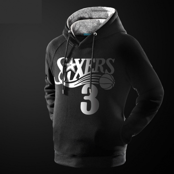 NBA Allen Iverson Sweatshirt Mens Black 3XL Hoodie