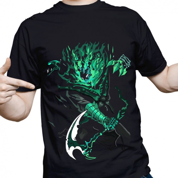 Cool Design Black league of leagends Thresh T Shirts For Mens
