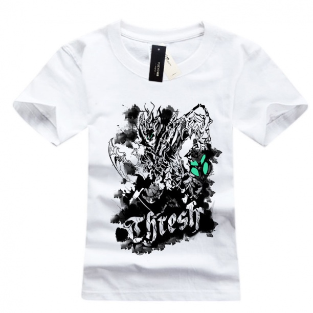 Ink Printed league of leagends Thresh T-Shirts For Men