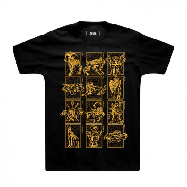 Saint Seiya Gold Cloth T-shirts For Young Man