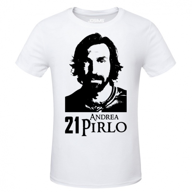 No.21 Socer Star Pirlo White T-shirts