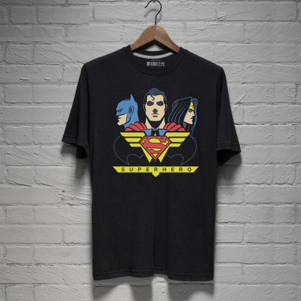 Cool Black Marvel Superhero T-Shirts