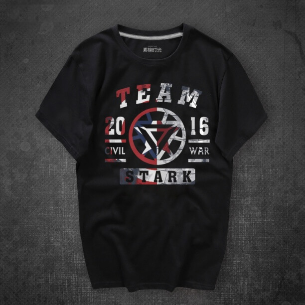2016 Captain America:Civil War Stark Team T-shirts