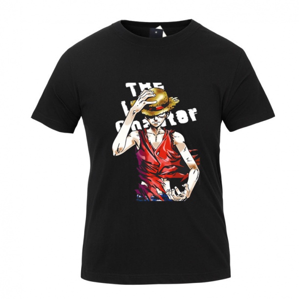 One Piece Luffy Tshirts Black T-shirts For Boys