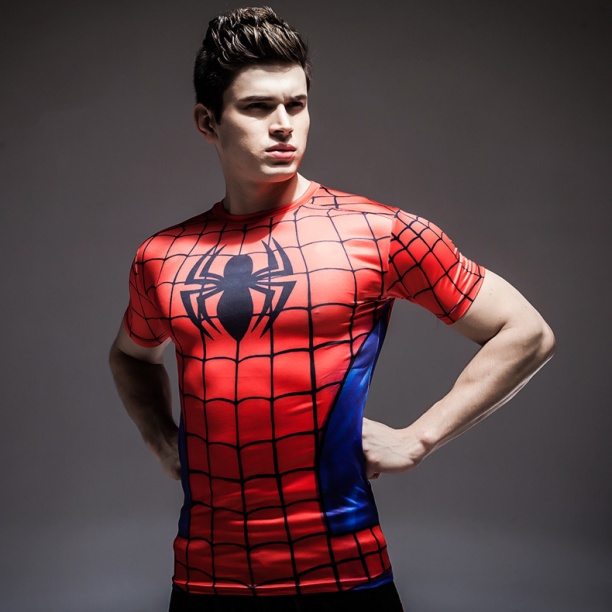 Cool Marvel Spiderman Compression Shirt 