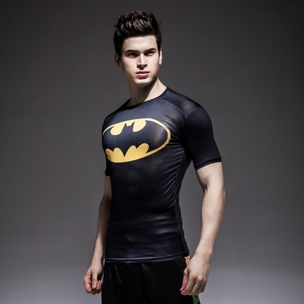 Superhero Batman Compression Shirts 