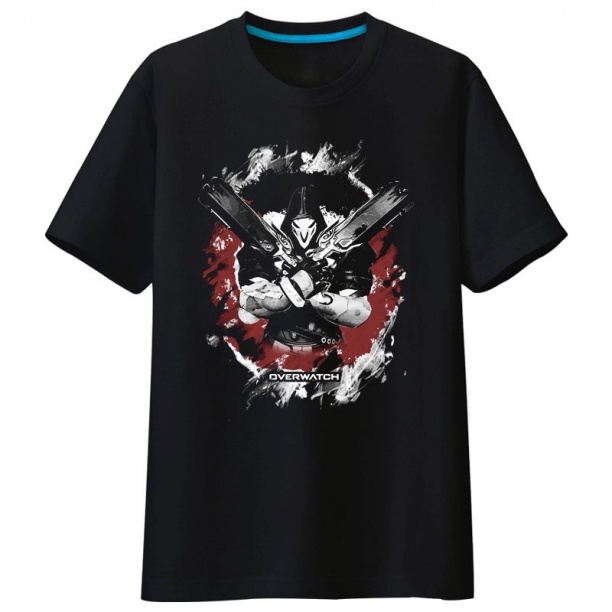 CS Overwatch Reaper Tee dla chłopców czarne koszulki