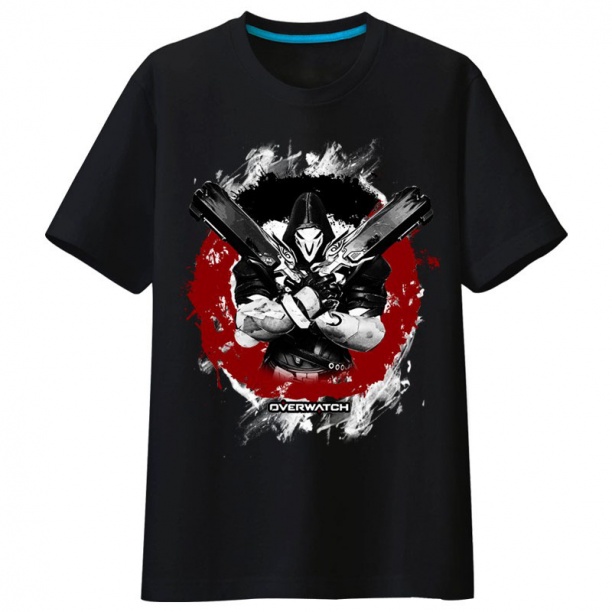 Overwatch Blizzard Reaper Tee dla mężczyźni czarne koszulki