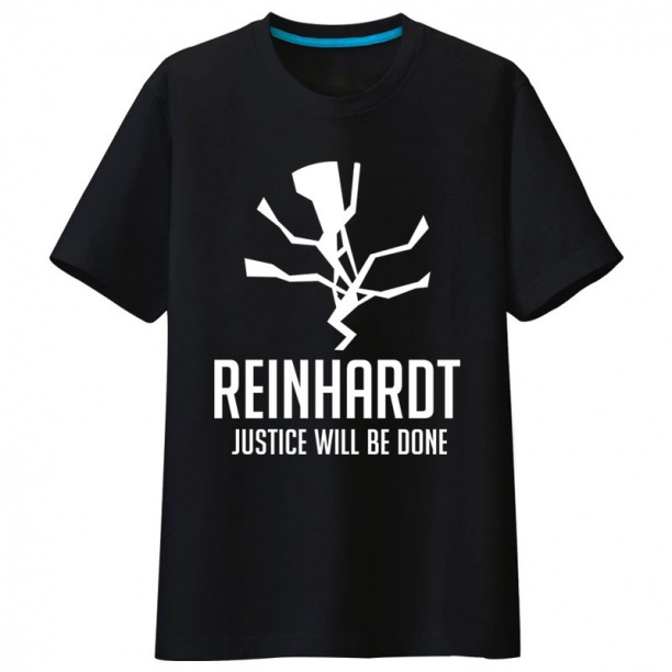 Overwatch Reinhardt koszulki dla młodych czarne koszulki