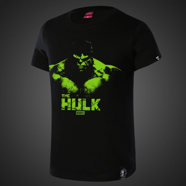 Marvel Superhero Hulk Tshirt Mens Black Tee