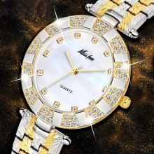 Women Watch With Mother Of Pearl Dial Waterproof Wrist Watch for Lady