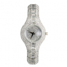 Silver Dress Elegant Ladies Watch Waterproof Female Jewelry Prezent For Lover Quartz Clock