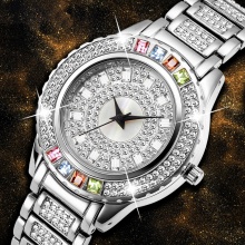 Women Watches Luxury Designer Colorful Bracelet Woman Party Dress Watch Ice Out Wristwatch