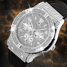 Luxury Quartz Men's Watches Rubber Strap Band Wrist Men Sports Watch Clock