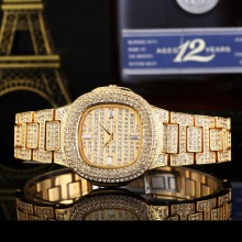 Fashion Watch Women Luxury Quartz Watch Clock for Women Shiny Gold Sliver Wristwatch For Ladies
