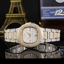 Women Watches Gold Silver Quartz Ladies Wrist Watches Diamond Stainless Steel Clock Watch