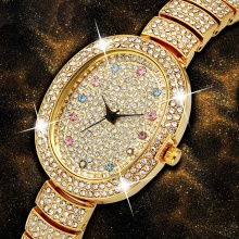 Austria Crystal Minimalist Business Watches Women Full Diamond Woman Small Quartz Watch