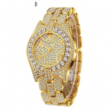 Women Rhinestone Semirings Even Shockproof Watch Female Arabic Numeral Wristwatches