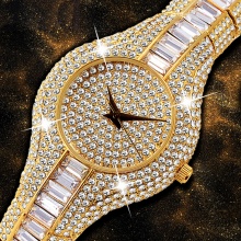 Luxury Women Watch Pure Rhinestone Crystal Small Face Ladies Bling Watches Women Wrist Watch