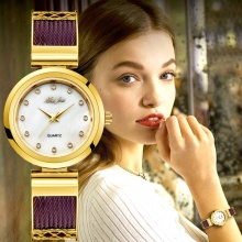Brands Geneva Ladies Watches Women's Stainless Steel Bracelet Fashion Female Gold Watch