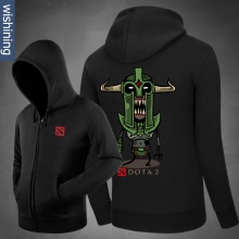 Cool DOTA 2 Undying Hoodie Black Zip Up Sweatshirt For Men