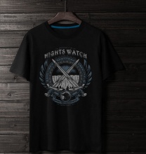 Game of Thrones Nights Watch T-shirt Men Black Shirts