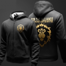 WOW For The Alliance Hoodies World Of Warcraft Fleece Sweatshirts For Man