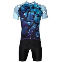 Cool Blue Glass design bike jerseys summer cycling suits for men