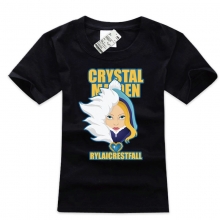 Kristal Maiden Karakter Yüksek Kalite Siyah T Shirt Tees