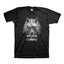  House Stark Winter is coming Tees Direwolf Black T-shirts