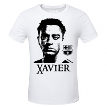 Spain Xavi Printed Short Sleeve White Tshirts