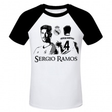 Spain Soccer Sergio Ramos White Tshirts 