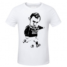Cartoon Version Wayne Rooney White T-shirts