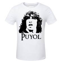 Carles Puyol Football Flayer White T-shirts