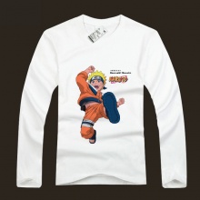Uzumaki Naruto T-shirts White Long Sleeve Tee Shirts For Him