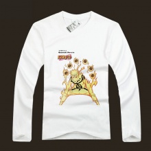 White Uzumaki Naruto T-shirts Long Sleeve Tshirts For Boys