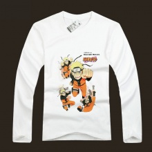 Quality Uzumaki Naruto T-shirts White Long Sleeve Mens Shirts