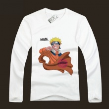Uzumaki Naruto White Long Sleeve T-shirts With Large Size