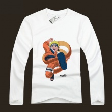 Uzumaki Naruto Shirts Long Sleeve White Mens T-shirts